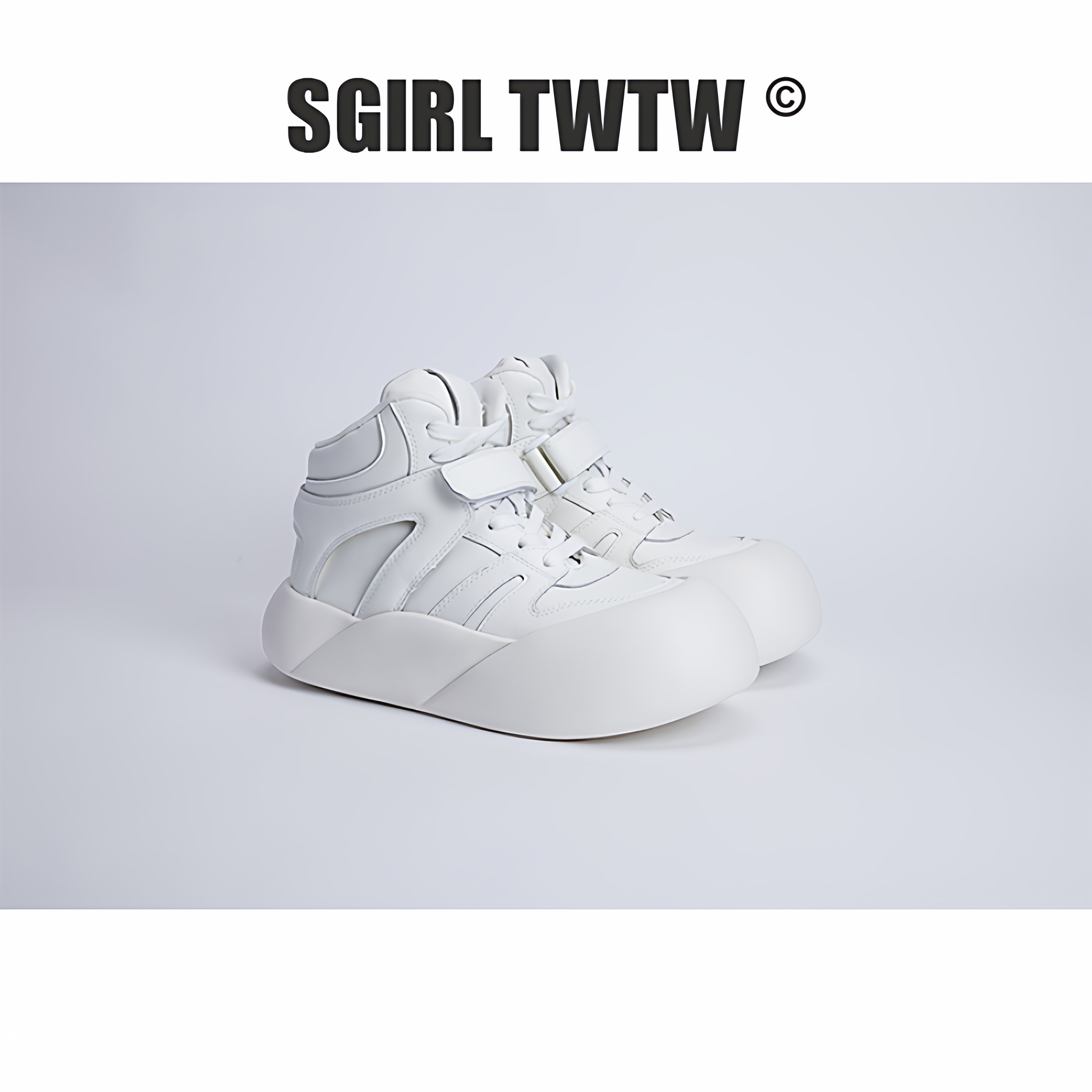 C62-10 SGIRL TWTW休闲百搭板鞋潮流韩版面包鞋百搭高帮小白鞋