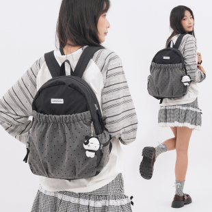 GameSoda电玩汽水日系可爱波点双肩包女生大学生通勤书包电脑背包