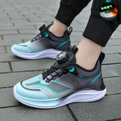 单网面透气跑步鞋 赤兔7系列儿童鞋 男童纽扣运动鞋 新款 子2025夏季
