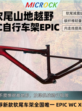 MICROCK大石小石微滚超轻T1100碳纤维山地软尾XC车架WC EPIC 29er