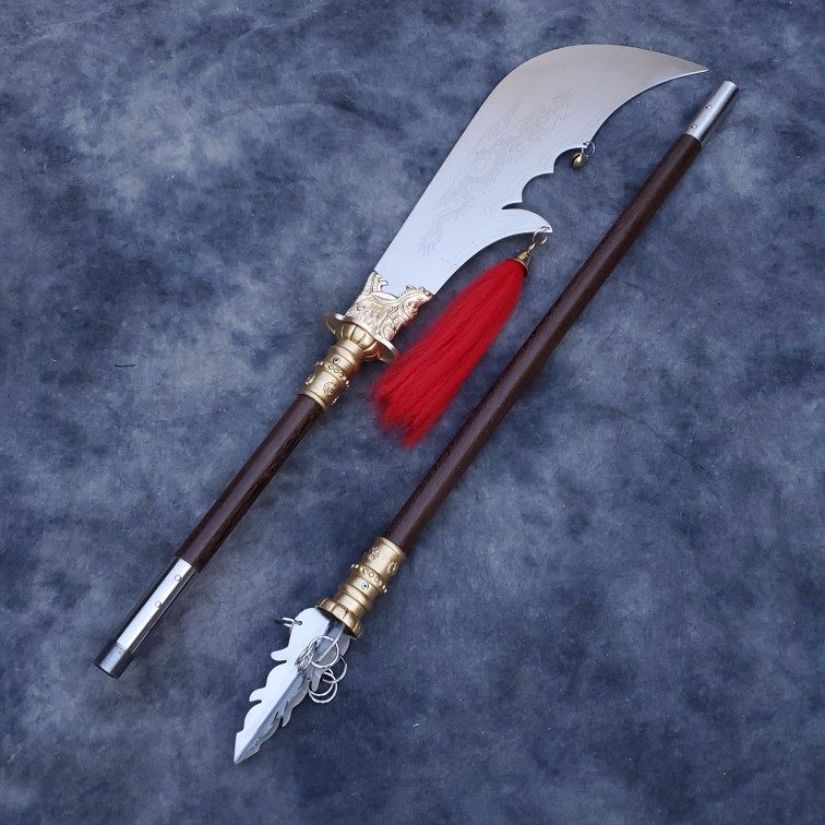 春秋刀不锈钢青龙偃月刀武术表演关刀关公大刀长兵器可拆卸未开刃