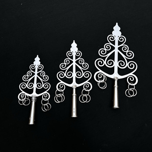 不锈钢法杖头禅杖头法杖头禅杖杖头不锈钢法器九环锡杖佛具用