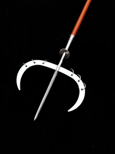 武术兵器牛头叉三股叉南方大扒耙响叉表演健身影视道具器械未开刃