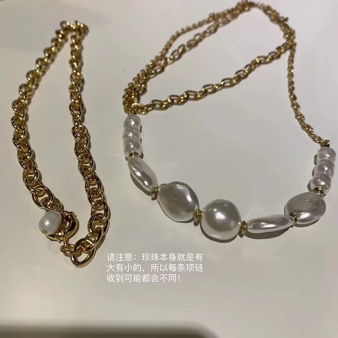 异型饰品珍珠叠戴项链