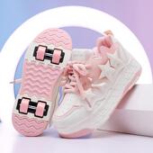 鞋 女童暴走鞋 学生带轮子 儿童隐形四轮可拆卸暴走轮滑鞋 2025新款