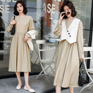 马甲裙子两件套套裙早秋气质女人套装 2021秋季 时尚 女装 连衣裙 新款