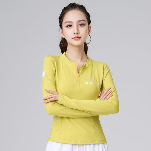 半拉链速干衣广场舞服运动健身服