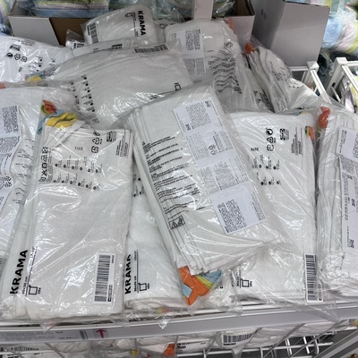 IKEA宜家 克力马 小方巾纯棉毛巾10条擦手巾儿童面巾吸汗巾手帕