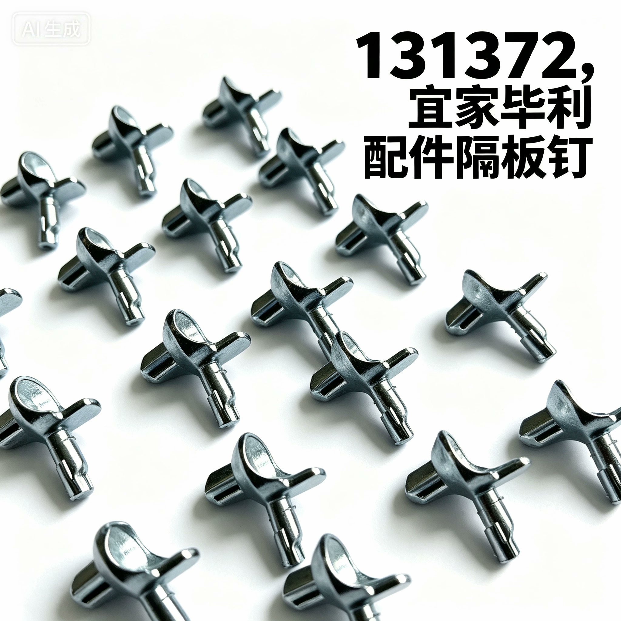 宜家毕利书架搁板托架金属钉配件单件钉子层板拖隔板托131372