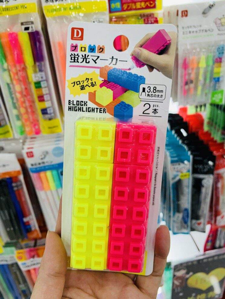 무료 배송 일본 DAISO  DAISO 귀여운 펜 본체 5 색 형광 키 펜 컬러 후크 라인 펜 4.0MM 향기