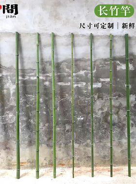 新鲜现砍长竹筒定制天然毛竹原材料庭院园艺婚庆布置1米2米长竹竿