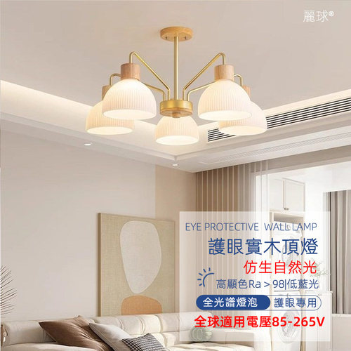 110V新款吊灯客厅北欧创意个性餐厅灯现代简约日式原木风卧室书房