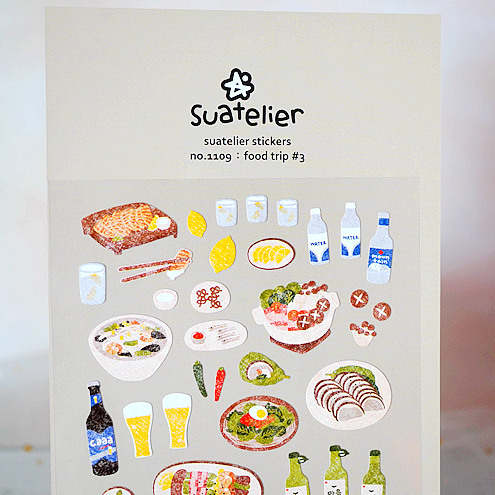 食物旅行味觉地图牛排手帐贴纸