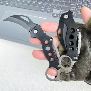 户外小刀锋利高硬度折叠小刀防身小刀求生弯刀露营刀鹰爪刀水果刀