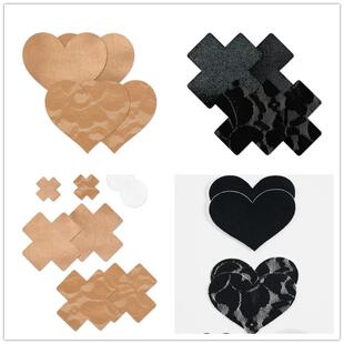 现货正品Bristols 6 B-SIX蕾丝布面胸贴女乳贴一次性十字形爱心形