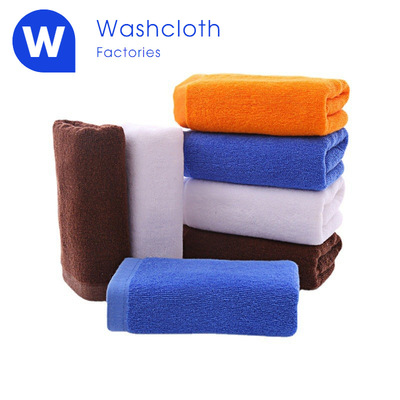 五星级酒店毛巾 34x75可刺绣美容院纯棉成人蓝咖白色酒店30x70cm