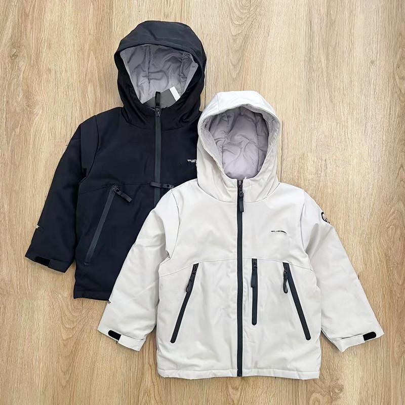 冬季新款男女童潮范大气韩版休闲防风防水加棉保暖连帽冲锋衣棉袄