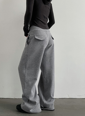 AcupStudio江右上 三色假口袋抽绳休闲卫裤女秋冬宽松显瘦休闲裤