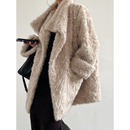 Acupstudio江右上 大口袋翻领卷毛外套女新款冬季保暖高级感皮草