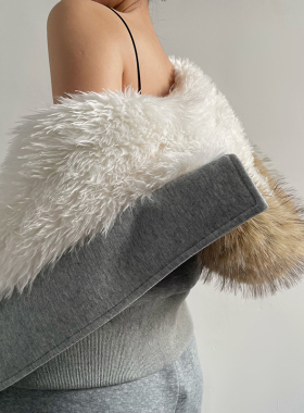 Acupstudio江右上 毛内胆连帽卫衣外套女新款冬季设计感拉链开衫