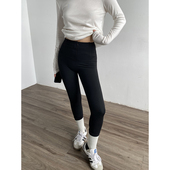 显瘦保暖提臀鲨鱼裤 AcupStudio江右上 修身 拉链打底裤 简约时尚