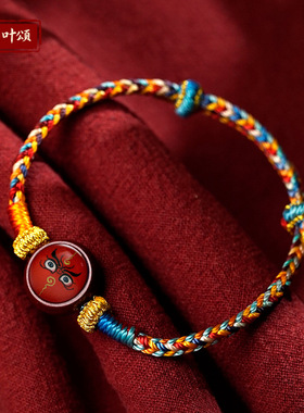 迷你小唐卡手链扎基拉姆男女绿度母藏风复古DIY国潮朱砂藏式手绳
