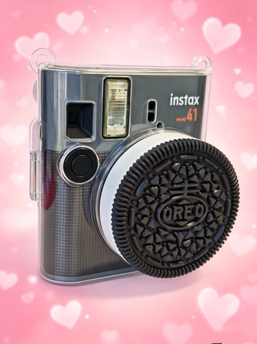 适用instax富士拍立得饼干头镜头盖mini41保护壳配件