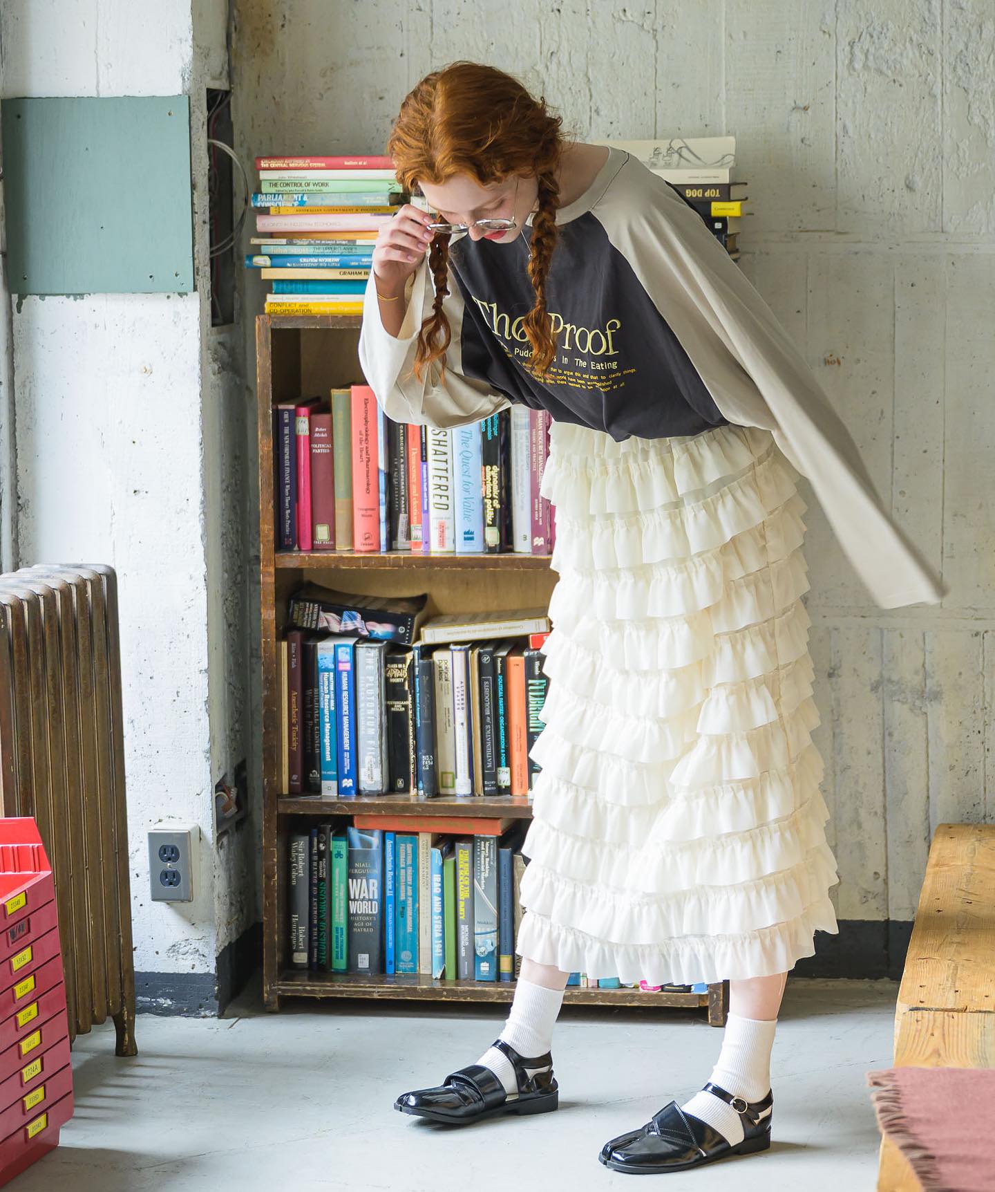 日系蛋糕裙松紧腰半身长裙