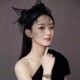 赵丽颖同款 黑色复古小礼帽女名媛旗袍礼服头饰网纱面纱遮面发饰冬
