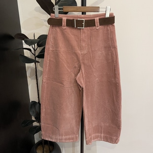 高品质韩系高腰显瘦直筒牛仔裤女2025秋冬新款宽松百搭休闲八分裤