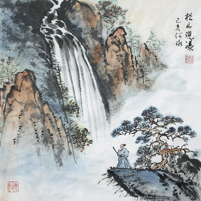 写意山水画小品手绘原稿走廊挂画玄关装饰画唯美风景画推荐收藏