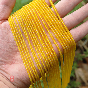 天然高品质黄玛瑙圆珠 2-3mm小颗粒散珠 diy手链项链隔珠饰品配件