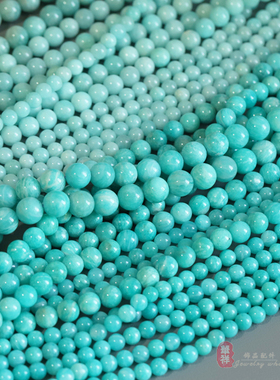 天然原矿天河石圆珠 6-10mm亚马逊石散珠子 diy手链项链串珠配件