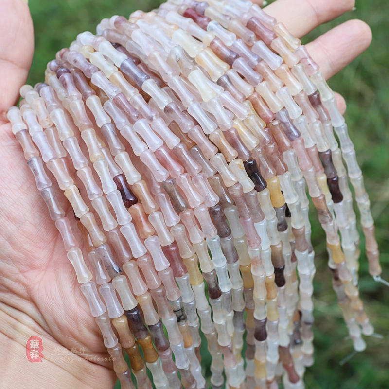 天然紫罗兰竹节散珠子