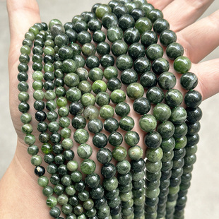 天然透辉石圆珠 6-10mm绿透辉水晶半成品散珠diy手链项链串珠配件