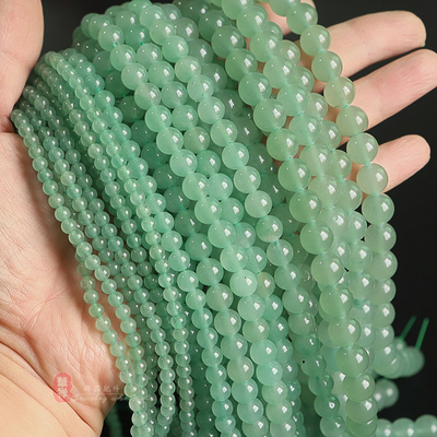 diy天然绿东陵手链散珠