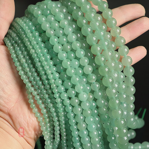 diy天然绿东陵手链散珠