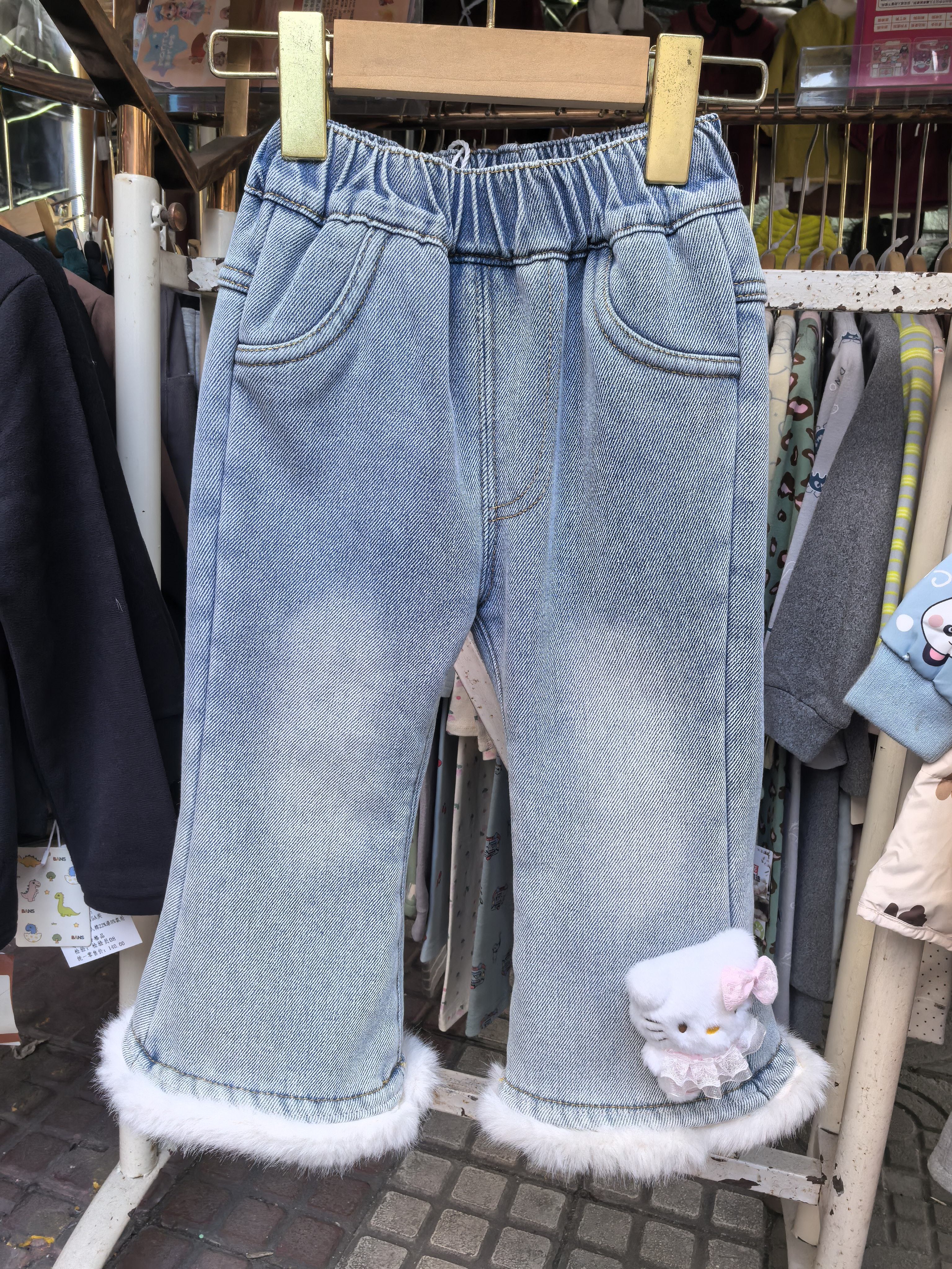 女小童牛仔裤冬款加厚加绒2026款洋气宝宝喇叭裤休闲裤儿童裤子,童装/婴儿装/亲子装,儿童牛仔裤,淘宝优惠券,粉丝福利购,淘宝优惠卷