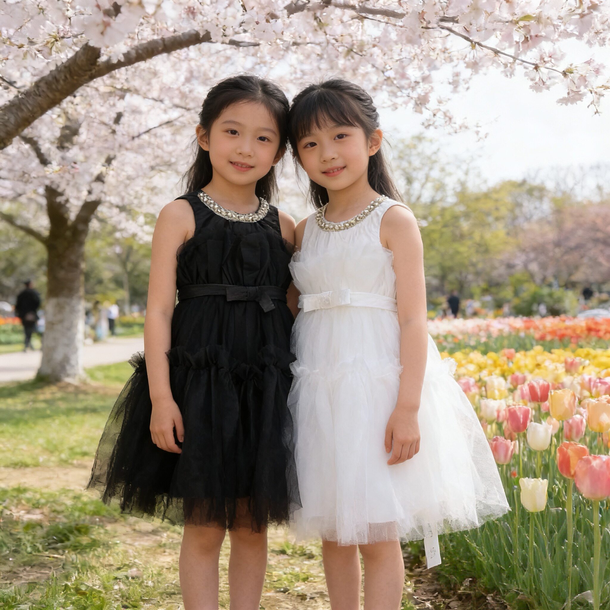 琦瑞德泽女童连衣裙夏季生日礼服白色高端女宝蓬蓬纱裙儿童公主裙