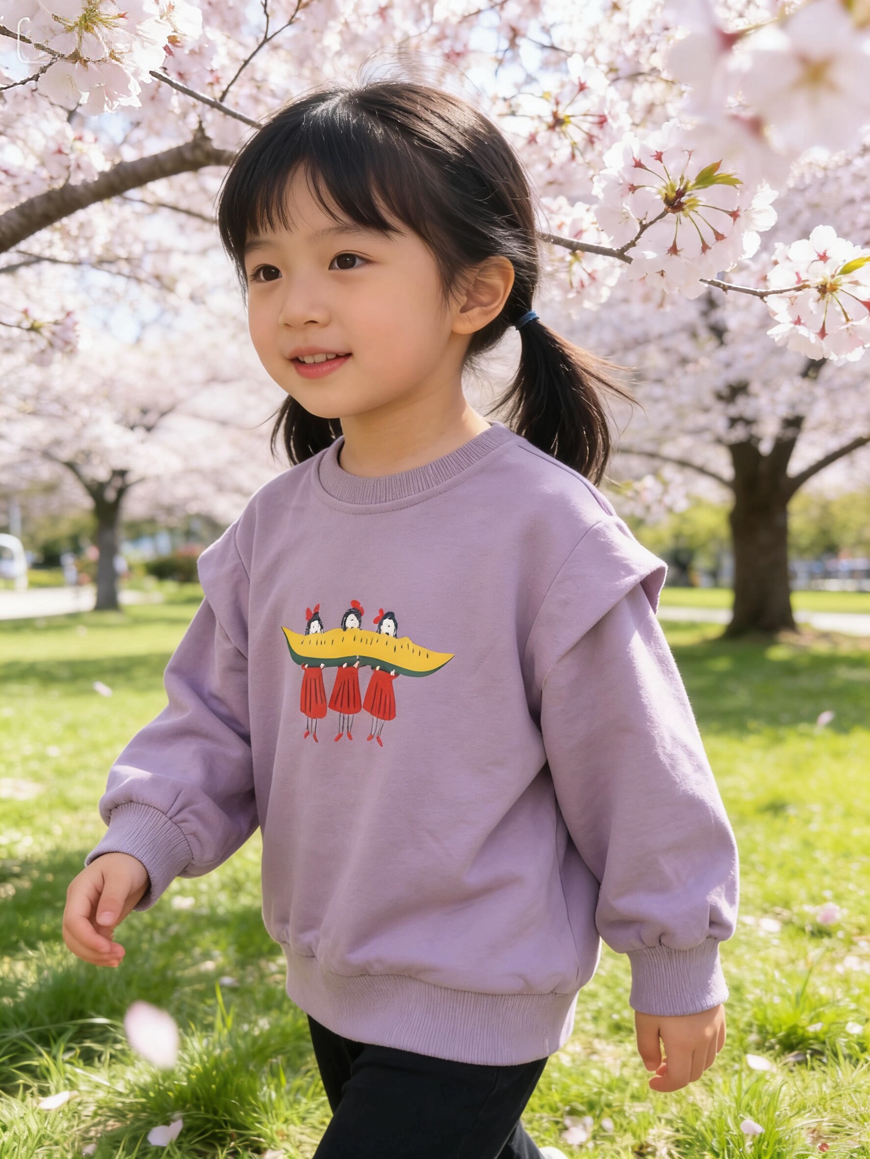 儿童女小童休闲韩版洋气卫衣女宝宝儿童春秋春季时髦卫衣罗兰紫色