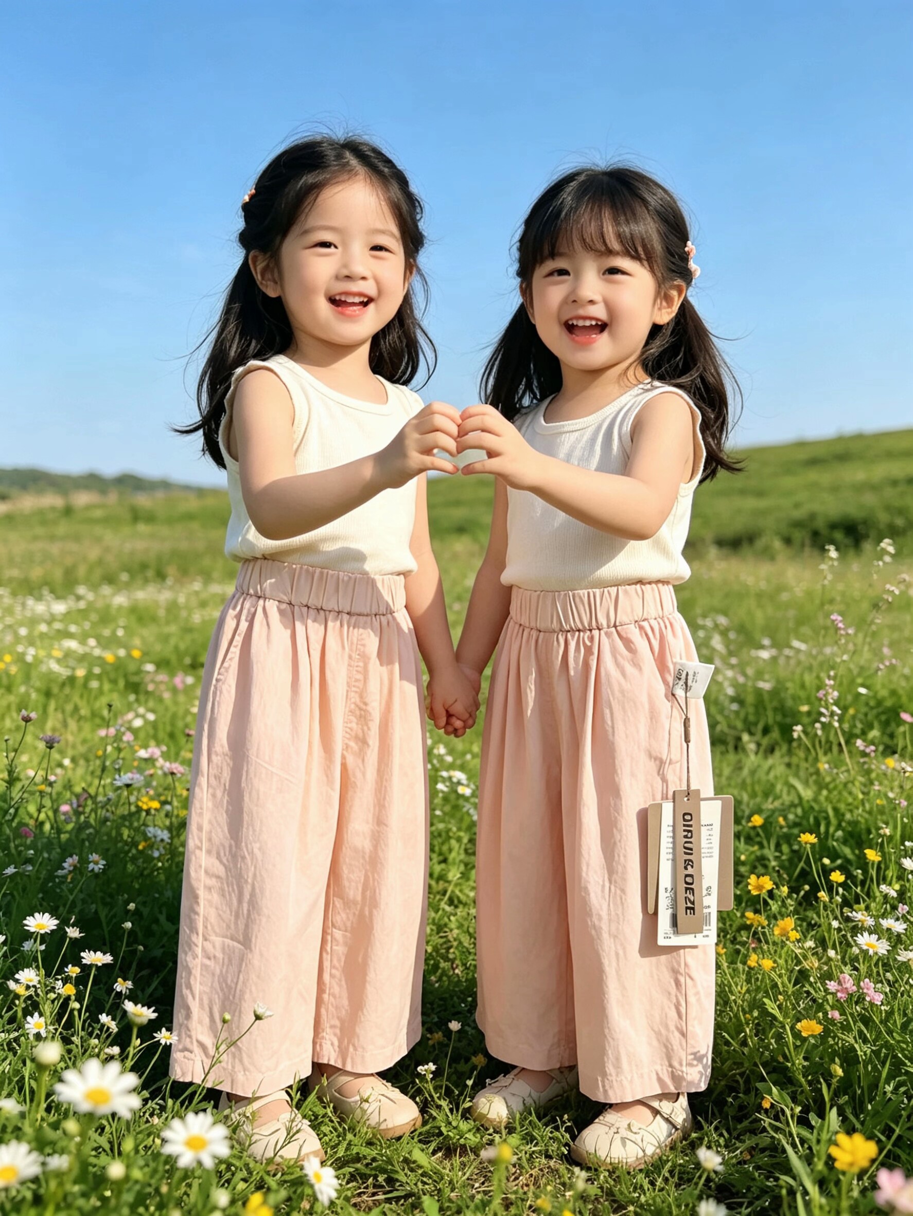 琦瑞德泽女小童裤子2026春夏季新款儿童薄款长裤阔腿裤休闲裤