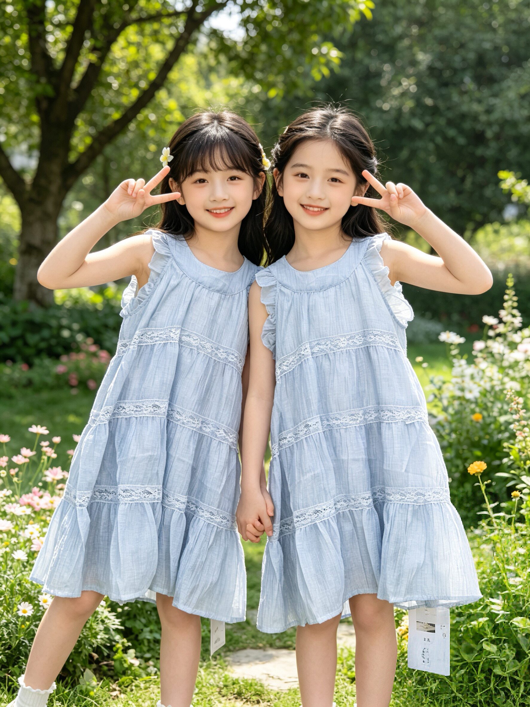 女童夏连衣裙2026新款洋气漂亮夏季儿童裙子女孩连身裙无袖背心裙