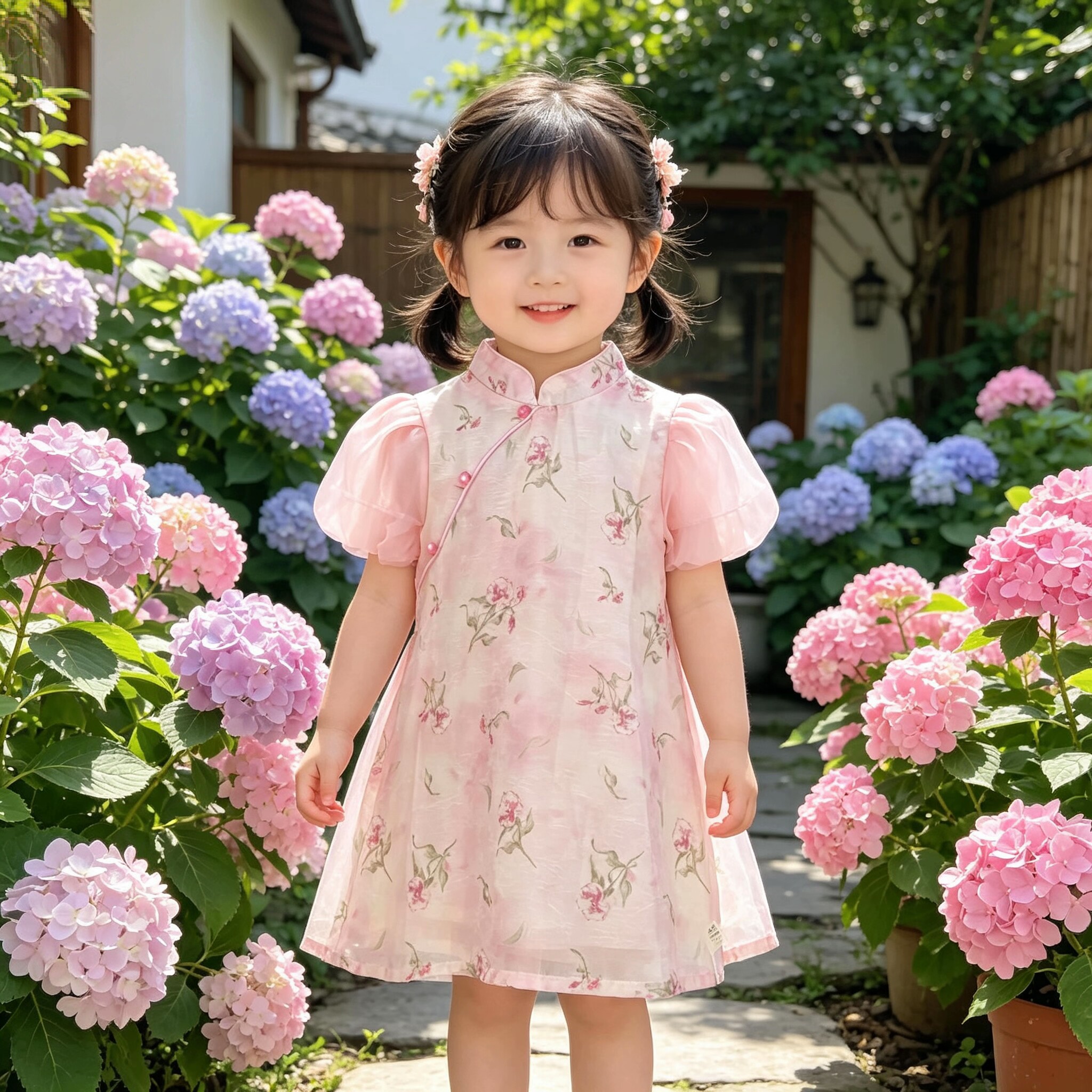 女小童夏季裙子新款儿童夏装国风连衣裙新中式旗袍女孩夏天裙子