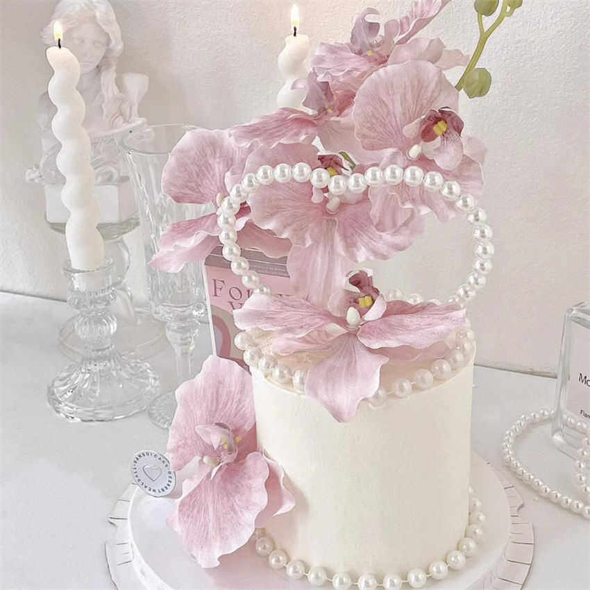 母亲节蛋糕装饰摆件仿真蝴蝶兰花枝珍珠爱心妈妈生日蛋糕插排插件,节庆用品/礼品,节日装扮用品,淘宝优惠券,粉丝福利购,淘宝优惠卷