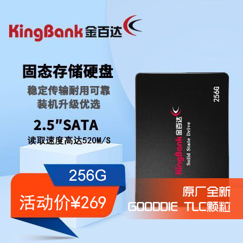 金百达256Gkp320sata3.0固态硬盘