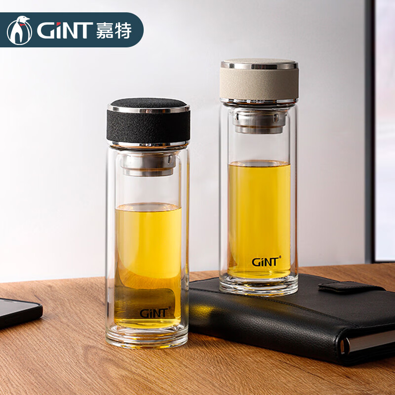 嘉特双层玻璃杯带茶漏泡茶杯水杯