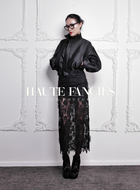 短夹克HAUTE FANCIES后构想｜经典丝毛缎飞行员蝙蝠衫秋冬短夹克