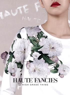 繁花 HAUTE FANCIES后构想｜自研花稿优雅圆领长袖针织衫T恤25秋