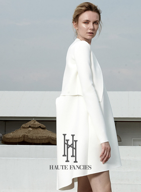 万能披肩 HAUTE FANCIES后构想|白色空气层优雅法式短开衫秋外套