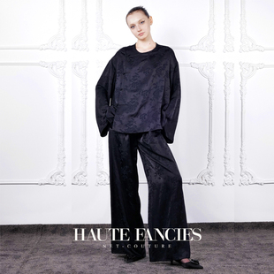 新中式 FANCIES后构想 高知风丝绸盘扣上衣女 HAUTE 苏杭丝绸